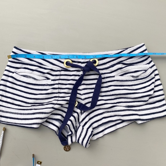 Tory Burch Pull On Stripe Terry Cloth Shorts - Picture 6 of 6